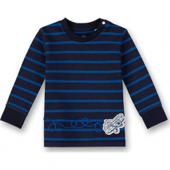 Koszulka w kolorze niebieskim. Niebieskie t-shirty chłopięce z długim rękawem Eat ants, z aplikacjami, z bawełny. W wyprzedaży za 42,95 zł.
