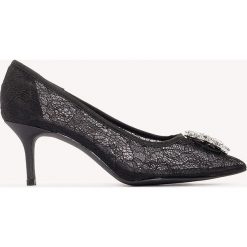 Szpilki: NA-KD Shoes Koronkowe szpilki ze strassem – Black