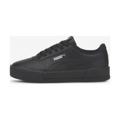 Puma Carina L Tenisówki Czarny. Czarne trampki i tenisówki damskie Puma, bez wzorów, ze skóry, bez zapięcia. Za 240,95 zł.