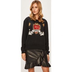 Silvian Heach - Bluza. Czarne bluzy damskie Silvian Heach, s, z aplikacjami, z bawełny, bez rękawów, bez kaptura. W wyprzedaży za 379,90 zł.