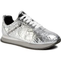 Sneakersy CALVIN KLEIN JEANS - Jerrold Metallic Crinkle S0582 Silver. Szare sneakersy męskie Calvin Klein Jeans, bez zapięcia. W wyprzedaży za 559,00 zł.