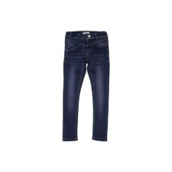Name it Girls Spodnie Jeans Sus dark blue denim slim. Niebieskie spodnie niemowlęce marki Name it, z bawełny. Za 88,00 zł.