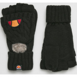 Ellesse - Rękawiczki. Czarne rękawiczki damskie marki Ellesse, bez wzorów, z dzianiny. W wyprzedaży za 99,90 zł.