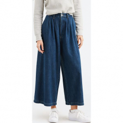 Dżinsy culotte - Wide-Leg - w kolorze niebieskim. Niebieskie spodnie z wysokim stanem marki Levi's®, w paski. W wyprzedaży za 217,95 zł.