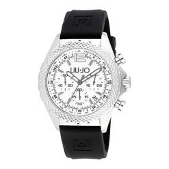 Zegarek "LJW-TLJ830" w kolorze czarno-srebrnym. Czarne, analogowe zegarki męskie Liu Jo, Guess, srebrne. W wyprzedaży za 339,95 zł.
