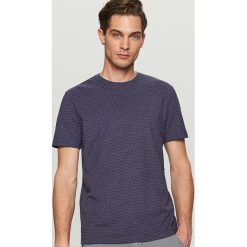T-shirty męskie: T-shirt z nadrukiem w fale – Granatowy