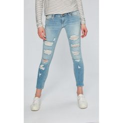 Only - Jeansy DESTROY. Niebieskie jeansy damskie marki ONLY, z elastanu, z obniżonym stanem. Za 169,90 zł.