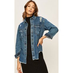 Answear - Kurtka jeansowa. Niebieskie kurtki damskie ANSWEAR, s, z elastanu, krótkie. Za 189,90 zł.