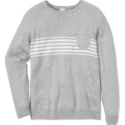 Swetry klasyczne męskie: Sweter z kieszonką Regular Fit bonprix jasnoszary melanż