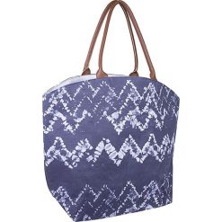 Shopper bag damskie: Torba plażowa w kolorze niebieskim – 56 x 43 x 20 cm