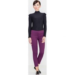 Fioletowe Eleganckie Spodnie z Suwakami. Fioletowe spodnie damskie Molly.pl, s, z tkaniny. Za 129,90 zł.