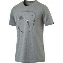 Koszulki do fitnessu męskie: Puma Koszulka Sportowa Brand Pure Logo Tee Cotton Gray Heather S
