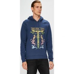 Trussardi Jeans - Bluza. Szare bluzy męskie rozpinane marki Trussardi Jeans, l, z nadrukiem, z bawełny, z kapturem. W wyprzedaży za 379,90 zł.