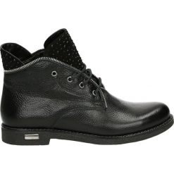 Botki - 1492348 BLACK. Czarne botki damskie skórzane Venezia. Za 379,00 zł.