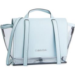 Torebka CALVIN KLEIN - Slide Top Handle Tr K60K605196 458. Niebieskie torebki klasyczne damskie Calvin Klein, bez wzorów, ze skóry ekologicznej, klasyczne, na ramię, bez dodatków. Za 399,00 zł.