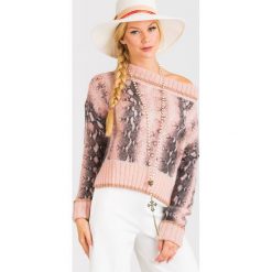 SWETER TWINSET. Szare swetry damskie Twinset, xs, z aplikacjami, z wełny, bez rękawów, bez kaptura. Za 859,00 zł.
