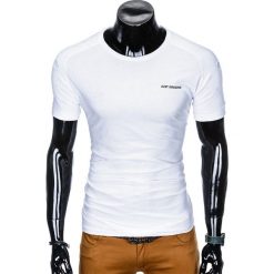 T-shirt męski z nadrukiem S960 - biały. Białe t-shirty męskie Ombre Clothing, s, z nadrukiem, bez kołnierzyka. Za 19,99 zł.