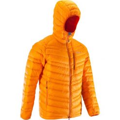Kurtka puchowa Alpinism Light męska. Pomarańczowe kurtki męskie SIMOND, s, bez wzorów, z materiału, bez kaptura. Za 329,99 zł.