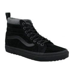 Vans sk8-Hi Mte V00Xh4Jub 36,5 Czarne. Czarne buty sportowe damskie marki Vans, bez wzorów, ze skóry, sportowe, vans sk8. W wyprzedaży za 299,99 zł.