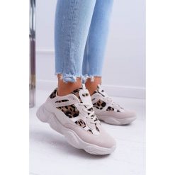 Sportowe Damskie Buty W Panterkę Beżowe Thai. Brązowe buty sportowe damskie Tagless, z zamszu, sportowe. Za 109,00 zł.
