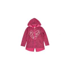 Bluzy dziewczęce: bluza rozpinana dziewczęca z kieszeniami, z kapturem, rozpinana