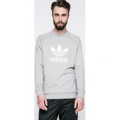 Adidas Originals - Bluza. Szare bluzy męskie adidas Originals, s, z nadrukiem, z bawełny, z okrągłym kołnierzem, bez rękawów, bez kaptura. W wyprzedaży za 199,90 zł.