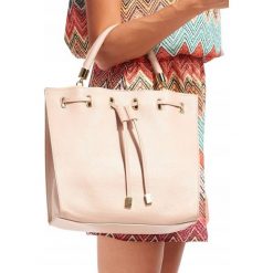 Torebka damska shopper bag skórzana Rovicky różowa - różowy. Różowe torby damskie na zakupy ROVICKY, bez wzorów, z jeansu, eleganckie, duże, bez dodatków. Za 285,99 zł.