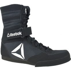 Reebok Boxing Boot CN4738 czarne 45,5. Czarne buty sportowe męskie Reebok, z tkaniny, bez zapięcia. W wyprzedaży za 299,99 zł.