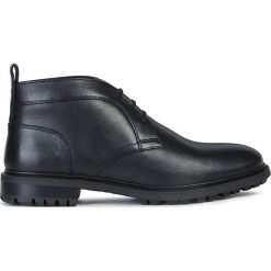 Geox - Buty skórzane. Czarne buty wizytowe męskie Geox, ze skóry, na sznurówki. W wyprzedaży za 449,90 zł.