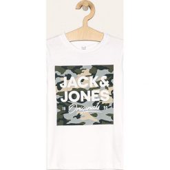 Jack & Jones - T-shirt dziecięcy 128-176 cm. Białe t-shirty chłopięce Jack & Jones, z nadrukiem, z bawełny, bez rękawów. Za 59,90 zł.