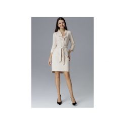 Sukienka M644 Beż. Brązowe sukienki damskie FIGL, m, bez wzorów, bez kołnierzyka, bez rękawów. Za 179,00 zł.