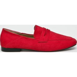 Answear - Mokasyny Lily Shoes. Czerwone mokasyny damskie marki ANSWEAR, z gumy, na obcasie. W wyprzedaży za 79,90 zł.