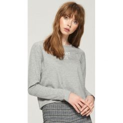 Bluzki damskie: Bluzka cropped - Jasny szar