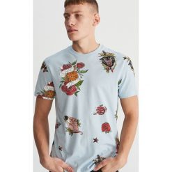 T-shirt z nadrukiem - Niebieski. Niebieskie t-shirty chłopięce marki Reserved, s, z nadrukiem. Za 49,99 zł.