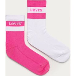 Levi's - Skarpetki (2-pack). Różowe skarpetki damskie Levi's®, bez wzorów, z elastanu. Za 49,90 zł.