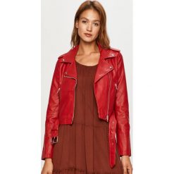 Tally Weijl - Ramoneska. Czerwone kurtki damskie TALLY WEIJL, s, bez wzorów, z poliesteru, krótkie. Za 119,90 zł.