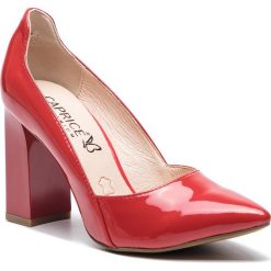 Półbuty CAPRICE - 9-22411-22 Red Patent 505. Czerwone półbuty damskie Caprice, bez wzorów, ze skóry, bez obcasa, na obcasie, bez zapięcia. W wyprzedaży za 189,00 zł.