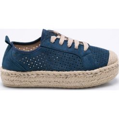 Corina - Espadryle. Niebieskie espadryle damskie marki Corina, z materiału, na obcasie. W wyprzedaży za 49,90 zł.