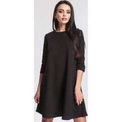 Czarna Sukienka Superficially. Czarne sukienki damskie other, s, bez wzorów, bez kołnierzyka, bez rękawów, mini. Za 79,99 zł.