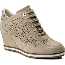 Sneakersy GEOX - D Illusion B D8254B 00022 CH65A Lt Taupe/Beige. Brązowe sneakersy damskie Geox, ze skóry ekologicznej. W wyprzedaży za 369,00 zł.