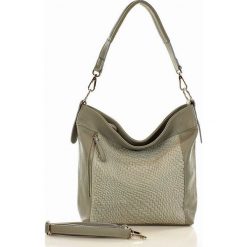 Torebki klasyczne damskie: Torebka skórzana italian bag MAZZINI – ALIZA szara