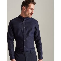 Koszula regular fit ze stójką - Granatowy. Niebieskie koszule męskie marki Reserved, s, bez wzorów, ze stójką, bez rękawów. Za 99,99 zł.