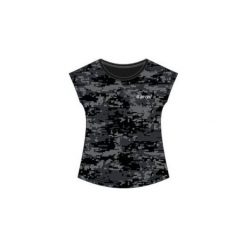 Hi-tec Koszulka Sportowa Damska Niko Black Pattern r. L. Czarne bluzki sportowe damskie marki Hi-tec, l. Za 69,99 zł.