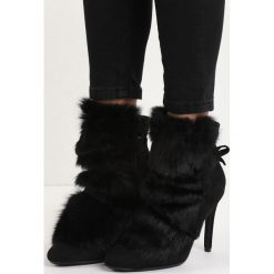 Czarne Botki Sheepskin. Czarne botki damskie Born2be, na wysokim obcasie, na szpilce, na sznurówki. Za 89,99 zł.