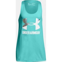 Under Armour Koszulka damska UA Big Logo Slash Tank turkusowa r. XL (1301883-425). Niebieskie bluzki damskie marki Under Armour, xl. Za 44,43 zł.