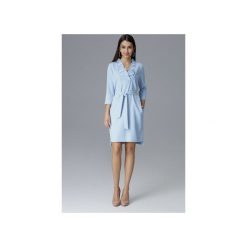 Sukienka M644 Niebieski. Niebieskie sukienki damskie FIGL, xl, bez wzorów, bez kołnierzyka, bez rękawów. Za 179,00 zł.