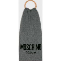 Moschino - Szalik. Czarne szaliki damskie MOSCHINO, z wełny. W wyprzedaży za 349,90 zł.