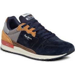 Sneakersy PEPE JEANS - Tinker Pro Racer PMS30619 Navy 595. Niebieskie sneakersy męskie Pepe Jeans, bez zapięcia. Za 399,00 zł.