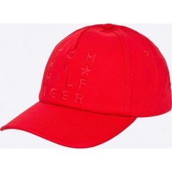 Tommy Hilfiger - Czapka. Białe czapki z daszkiem damskie marki TOMMY HILFIGER, z bawełny. W wyprzedaży za 159,90 zł.