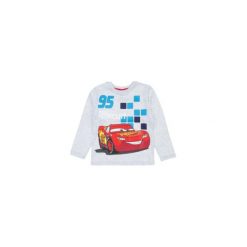 Bluzka chłopięca. Szare t-shirty chłopięce marki TXM, z nadrukiem, z bawełny, z długim rękawem. Za 13,59 zł.